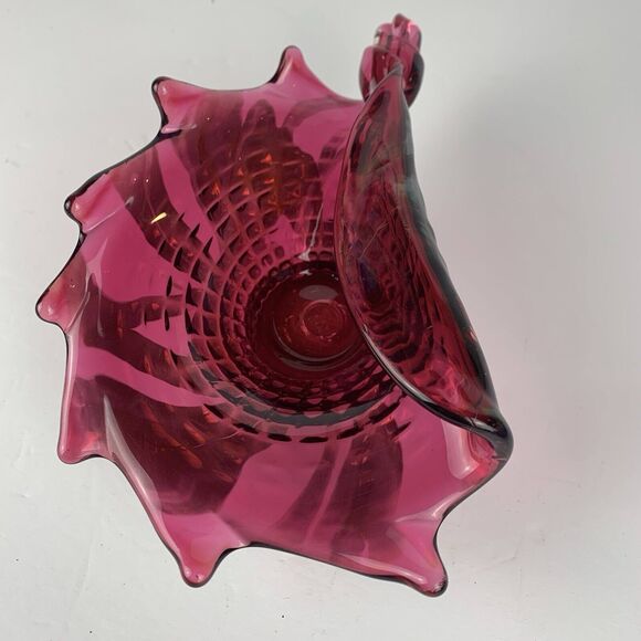 VTG Rossi Glass Candy Dish Fine Art Hand Blown Signed Rare Red Trinket Oval - Picture 12 of 13